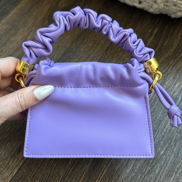 Mini Drawstring Handbag - Purple - Picture 3 of 7